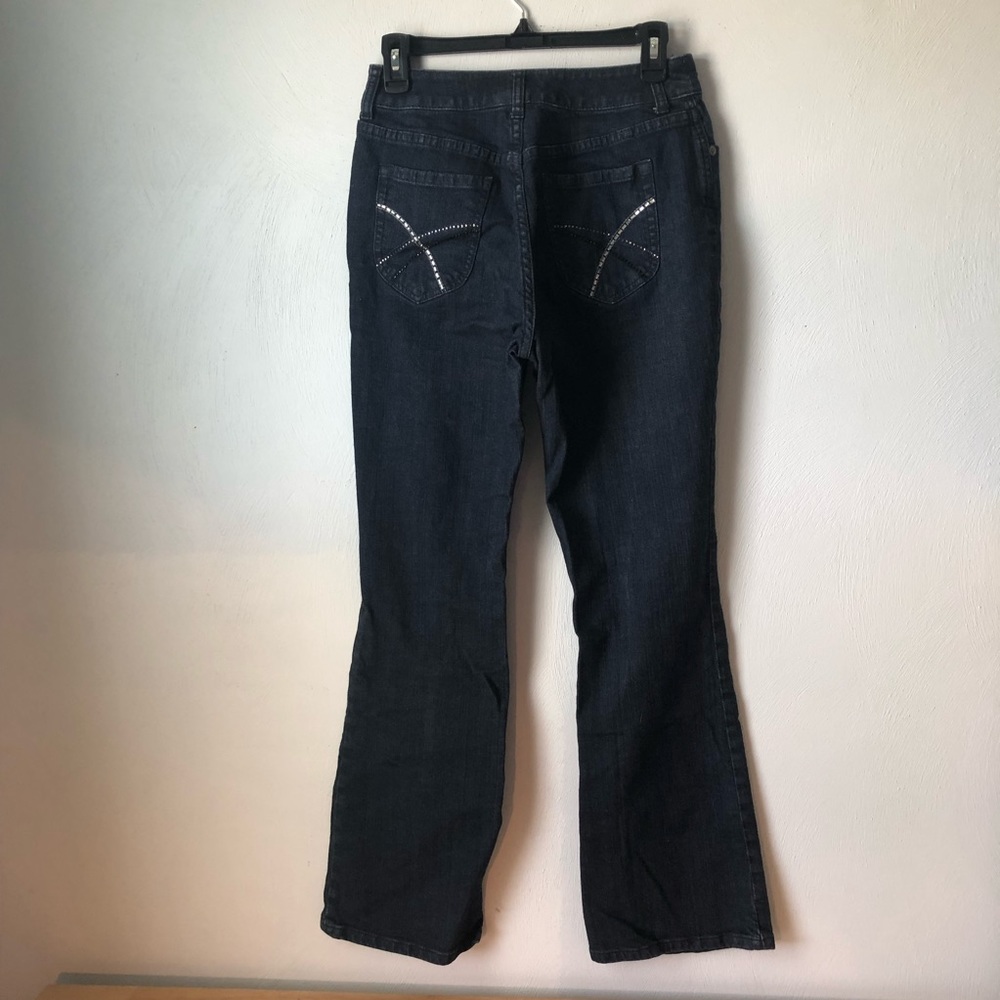 Chico’s Platinum Dark Wash Bootcut Midrise Jeans!